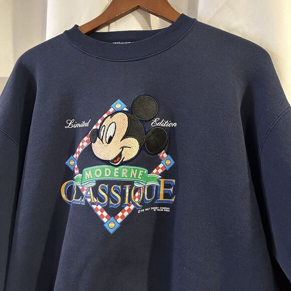 1990's Vintage‎ Velva Sheen Disney Mickey Mouse Sweatshirt Size XL - Picture 3 of 7